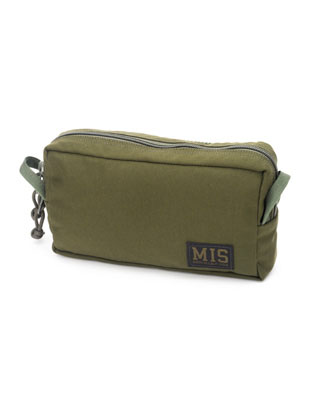 Slim Mesh Toiletry Bag - Olive Drab